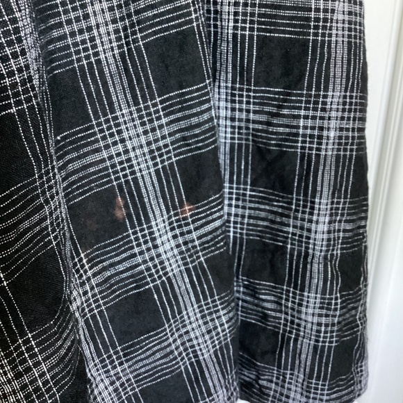 SON DE FLOR TARTAN PLAID LINEN MIDI DRESS - L - READ INFO - Picture 10 of 11
